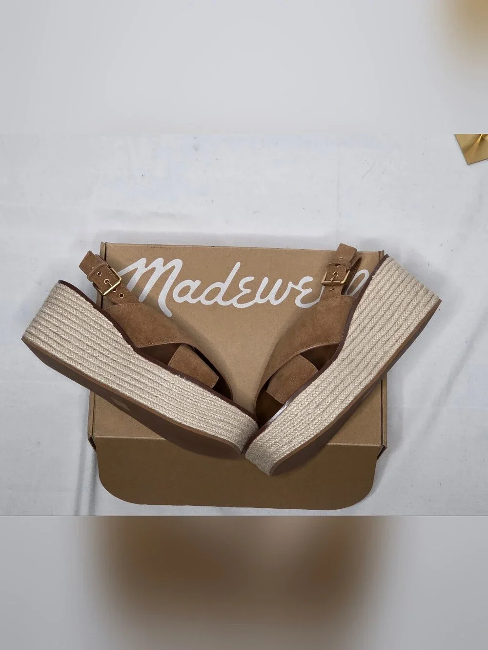 Madewell Amee Suede Wedge Sandals – Size 10, 10.5